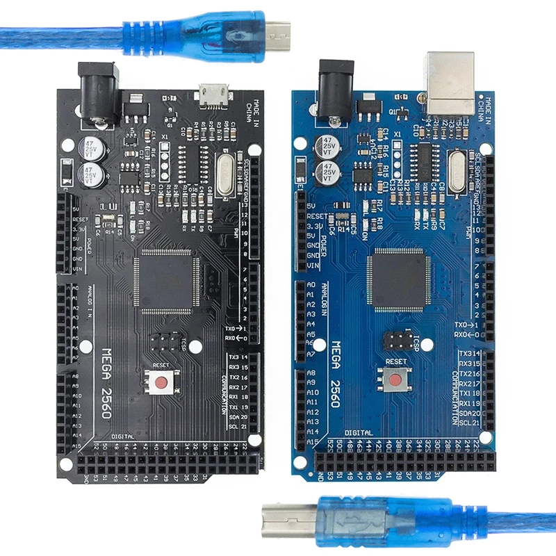 Carte d'extension MEGA2560 PRO pour Arduino, Kit de bricolage, MEGA 2560 R3 (ATmega2560-16AU CH340G) AVR USB