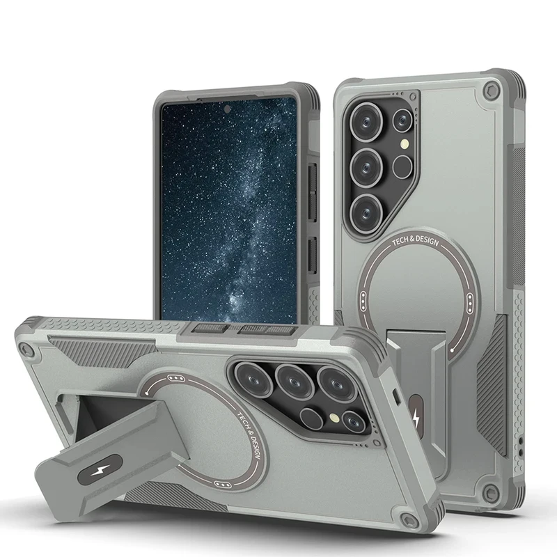 Fold Stand Holder Magnetic Armor Case For Samsung S26 S25 S2