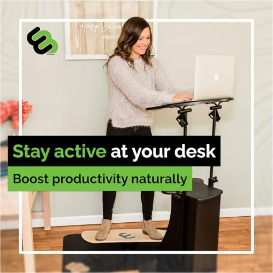 لوح توازن مكتبي واسع الدائمة مع حصيرة مكتب واقفة وحلقة تثبيت لوحة توازن مضادة للتعب لستاندين