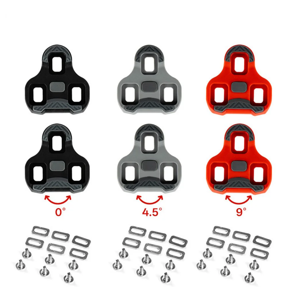

Bike Cleats for LOOK KEO Road Bike Self-Locking Pedal Cleat Non-Slip Cycling Shoes Cleats 0°/4.5°/9° Black/Grey/Red Bicycle Peda