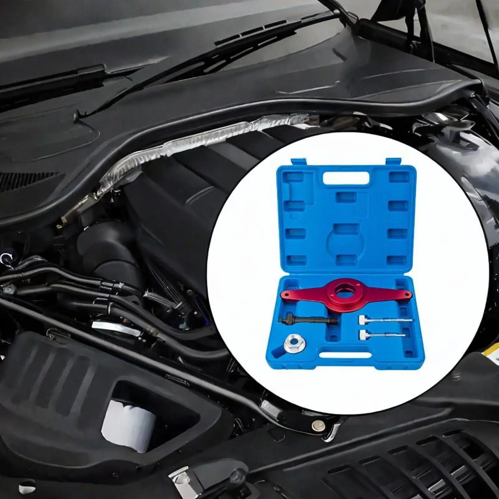 

Crankshaft Belt Wheel Retainer Disassembly Multiuse Sturdy with Carry Case Engine Repair for Automobile Truck Spare Parts