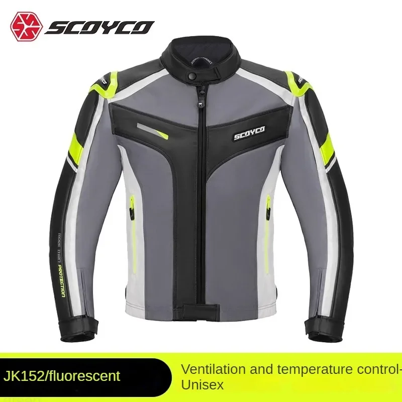 ScoycoJK152 Motorcycle Jacket for Men and Women Summer Breathable Anti-fall Wear Motorcycle Clothing with Ce Protective Gear