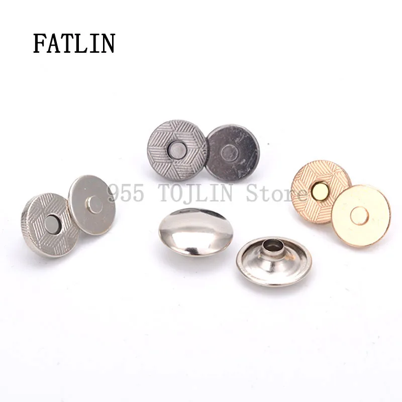 10Sets Double-sided rivet thin strong magnetic handbag snap buttons diy Accessories Wallet buckle Clothes button 10mm