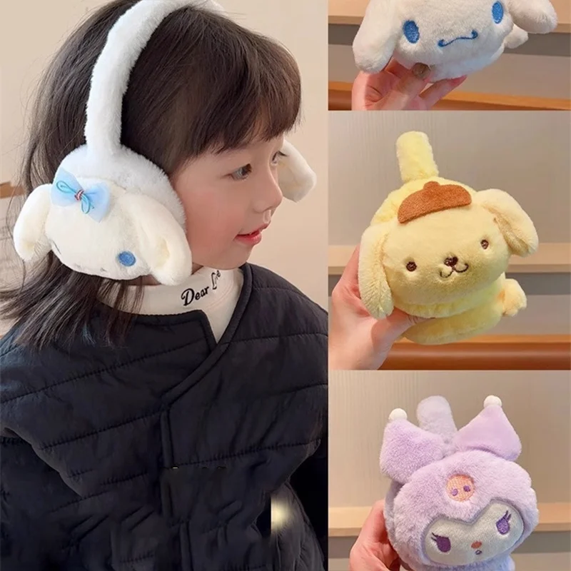 Sanrio Winter Warm Windproof Ear Warm Sun Cute Cartoon Doll Student Ear Bag Plush Ear Muffs Plush Peripheral Children's Gift