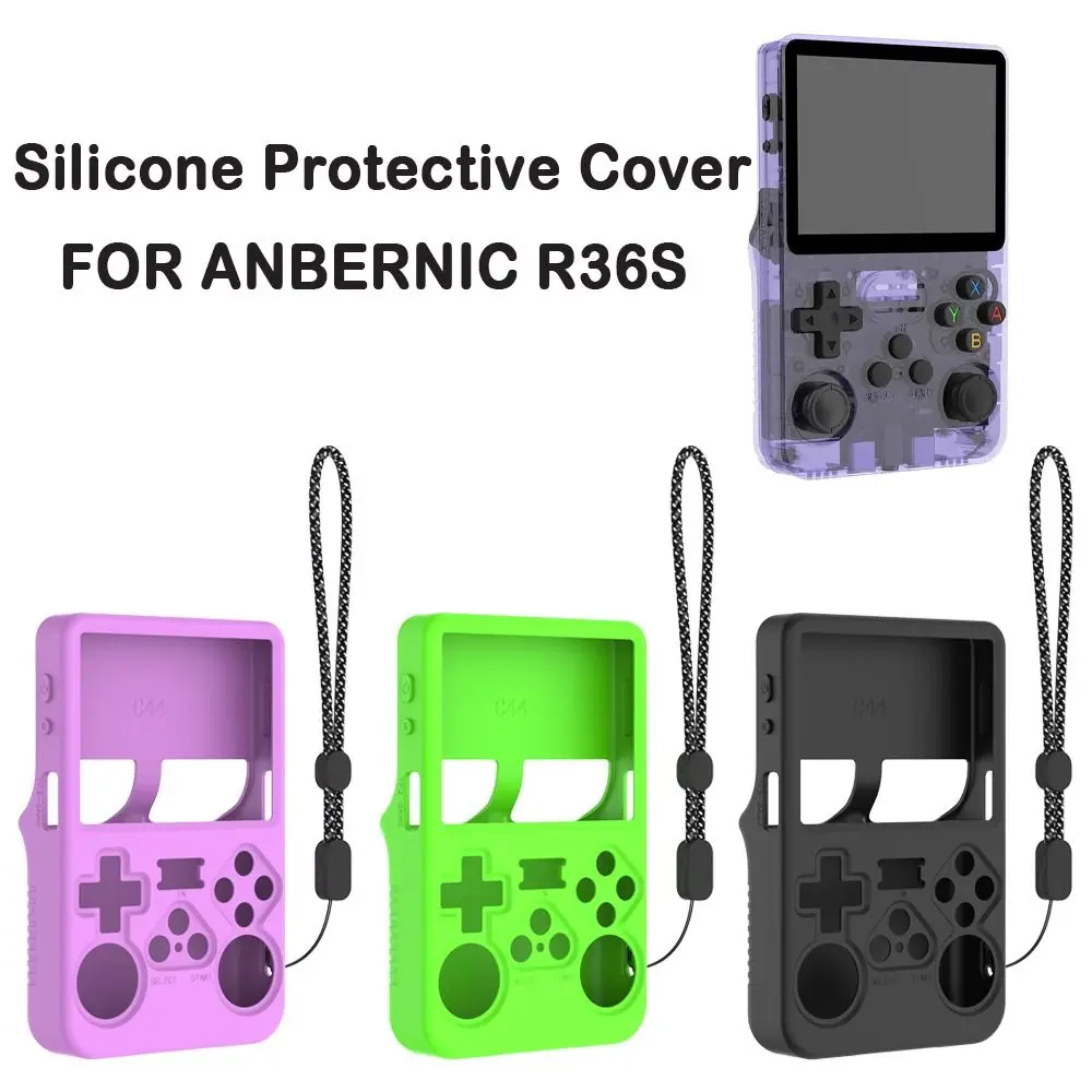 Silicone Protective Cover Game Console Case For ANBERNIC R36S Shockproof Anti-Scratch Protective Shell Handheld Game Accessories