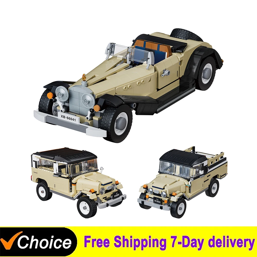 2306Pcs 3 IN 1 Technical Classic 500K Roadster Super Car Building Blocks Model Bricks Desktop Ornament Toys Decor Kid Gifts