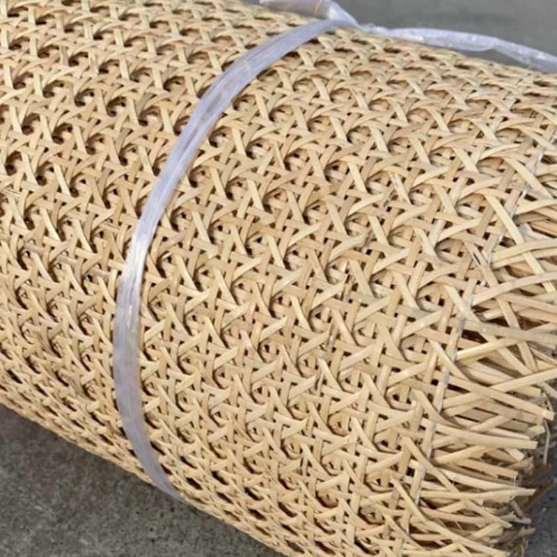 Home Furniture Decorative Natural Rattan Material Indonesian Cane Webbing Roll Chair Table Door Cabinet Ceiling Warerobe Decor