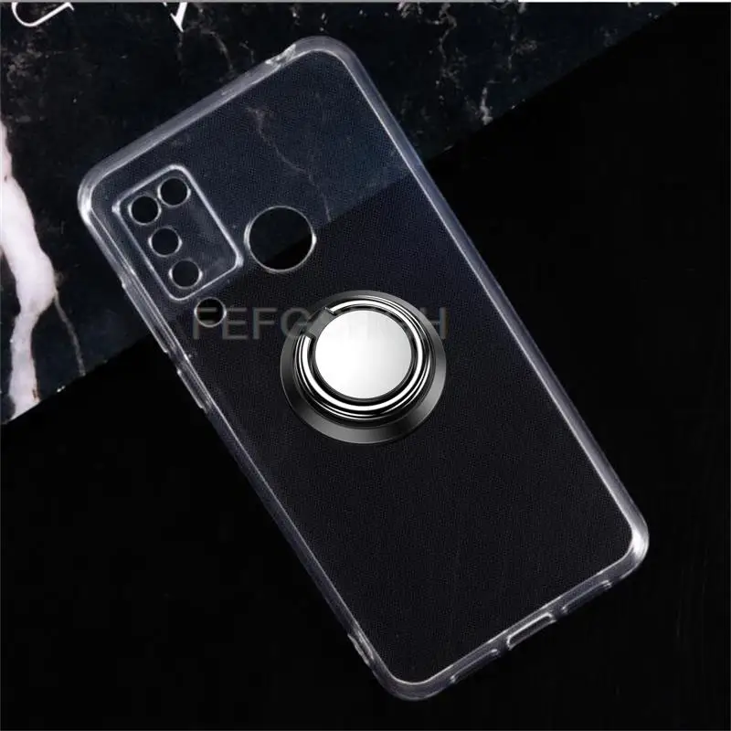 Fashion Full Cover For Doogee N20 Pro Metal Ring Holder Magnetic TPU Back Phone Case For DOOGEE N 20 Pro