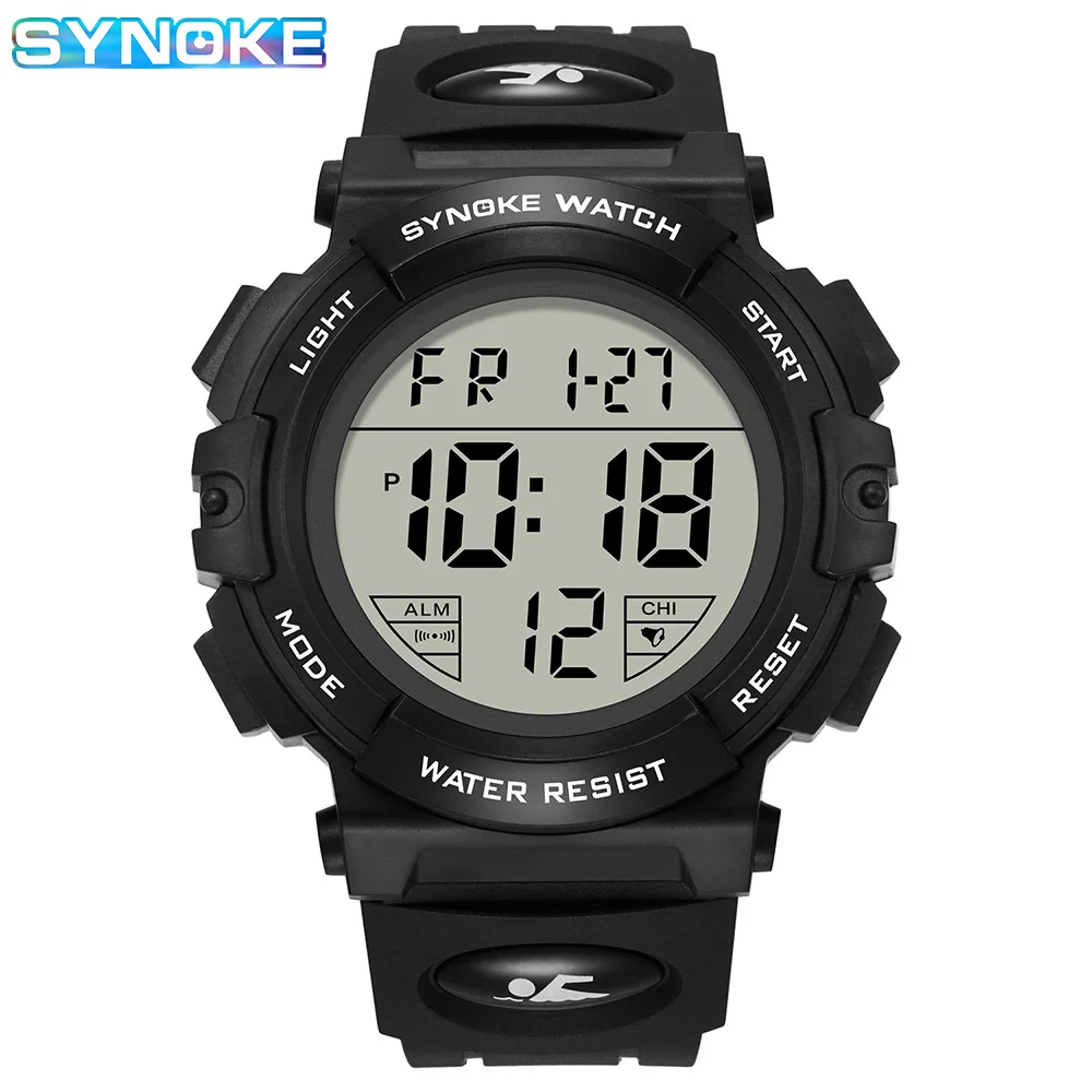 SYNOKE Watch for Men Waterproof 50m Swimming SYNOKE 9856 Digital Watch Large Screen is Easy To Read