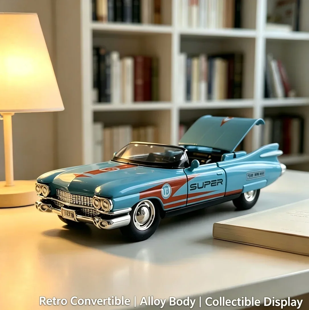 1:36 Alloy Diecast Vintage Sedan Replica Pull-Back Function Open Doors Metal Collectible Vehicle Birthday Gifts Home Cabinet
