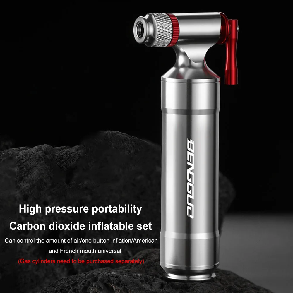 Велосипедный насос CO2 Schrader и клапан, воздушный насос CO2, насос для велосипедных шин из алюминиевого сплава CO2 для шоссейного велосипеда MTB