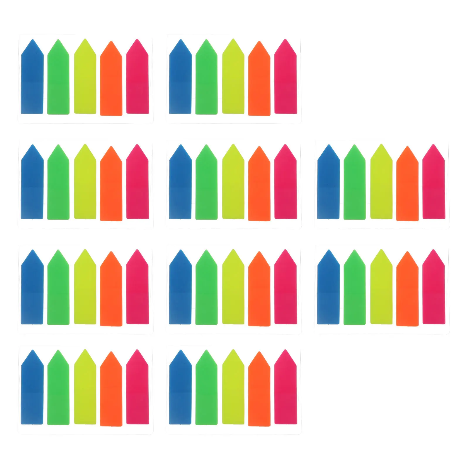 

10 set 10 Sets Colorful Sticky Memo Notes Index Tabs For Office Supplies, Self-Adhesive Notepads Classification Labels Bookmark