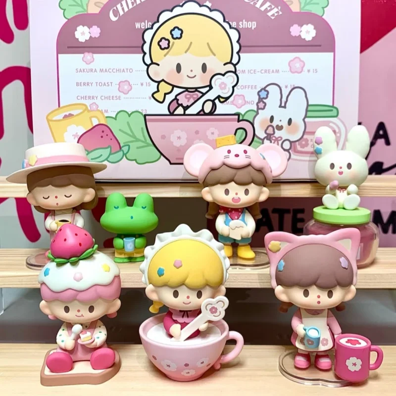 

Подлинная серия Zzoton Cherry Blossom Cafe, слепая коробка, милая экшн-фигурка, мультяшная модель, игрушки для девочек, подарки-сюрпризы, настольные украшения