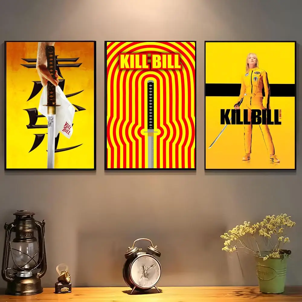 Hot Movie Kill Bill Poster For Self-adhesive Art Waterproof Paper Sticker Coffee House Bar Room Wall Decor