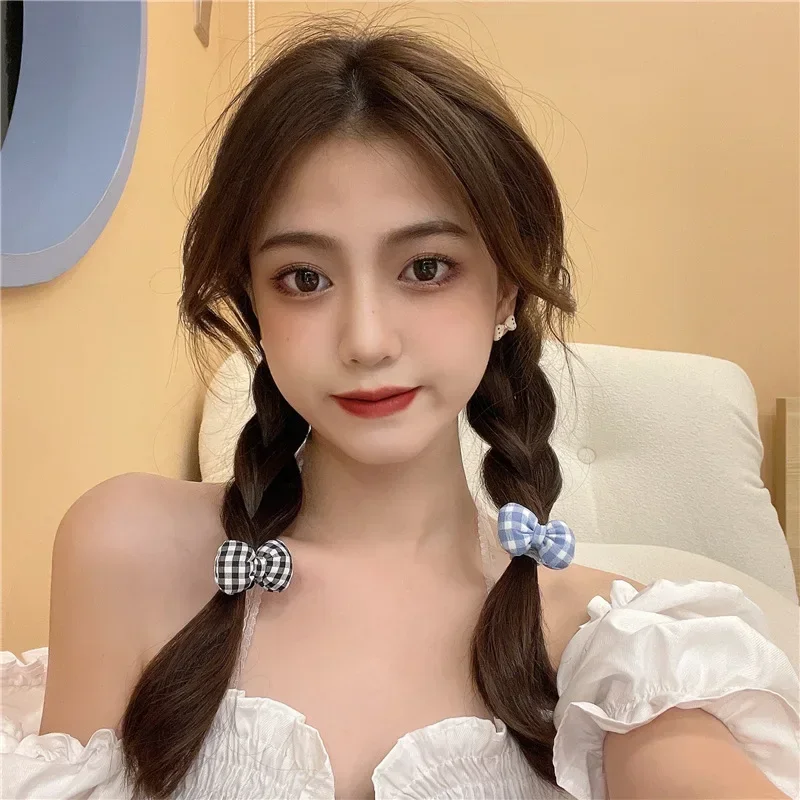 أقراط صغيرة لطيفة على شكل فيونكة للنساء والفتيات أقراط معدنية حلوة كورية لحفلات الزفاف مجوهرات عصرية هدية بالجملة