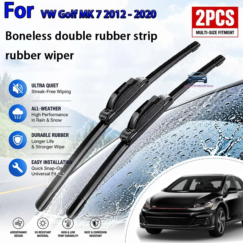 

Front Wiper Blades Set For VW Golf MK 7 2012 - 2020 Windshield Windscreen Window Brushes 26"+18" Modification Parts