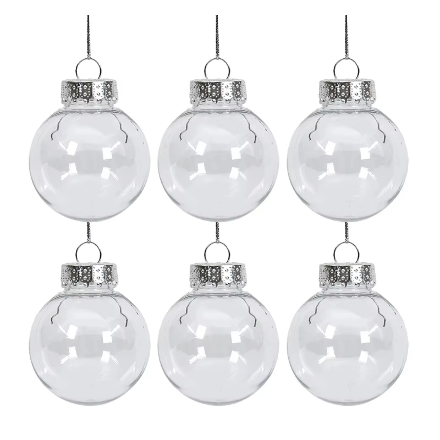 Wholesale Bulk 8cmClear Plastic Balls Clear Ornament Christmas Ball Plastic