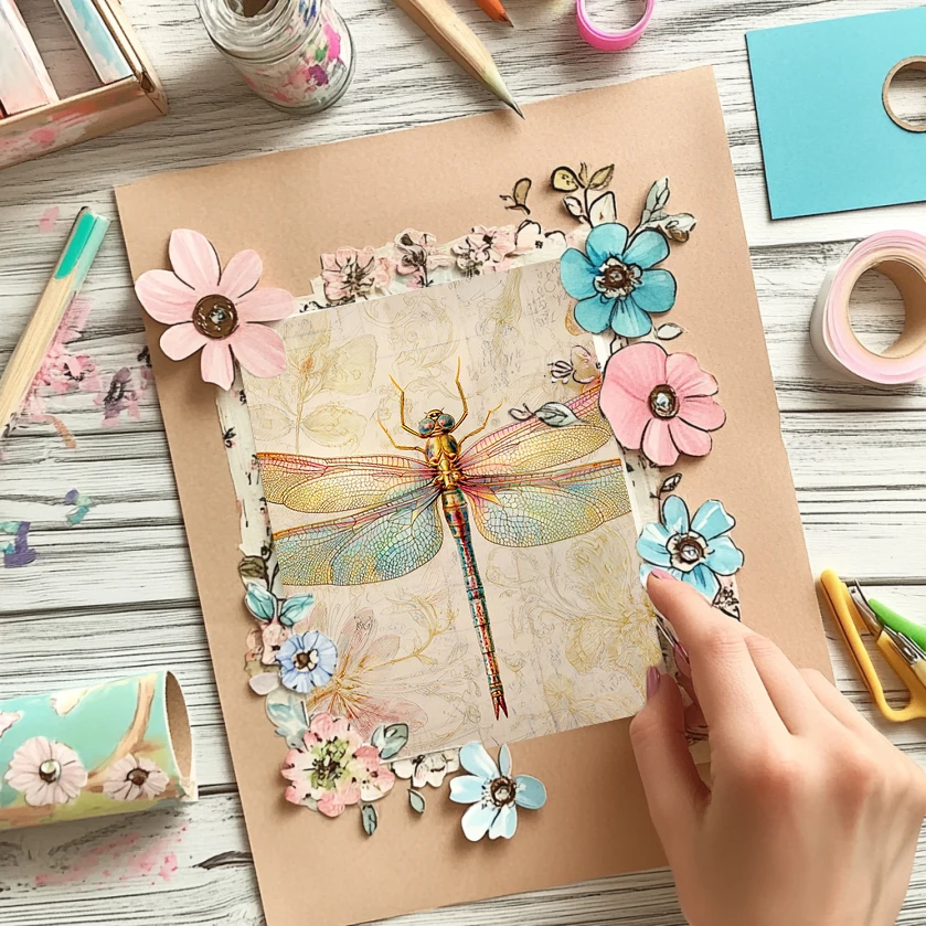 6"x6" plakboekset (36 vellen): Handgetekende vintage naaipatroonontwerpen – perfect voor scrapbooking, origami en knutseltijdschriften