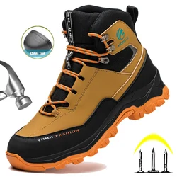 Work Safety Shoes Men Protective Boots Anti-smash Anti-stab Work Shoes Sneakers Steel Toe Shoes Indestructible Male Work Boot