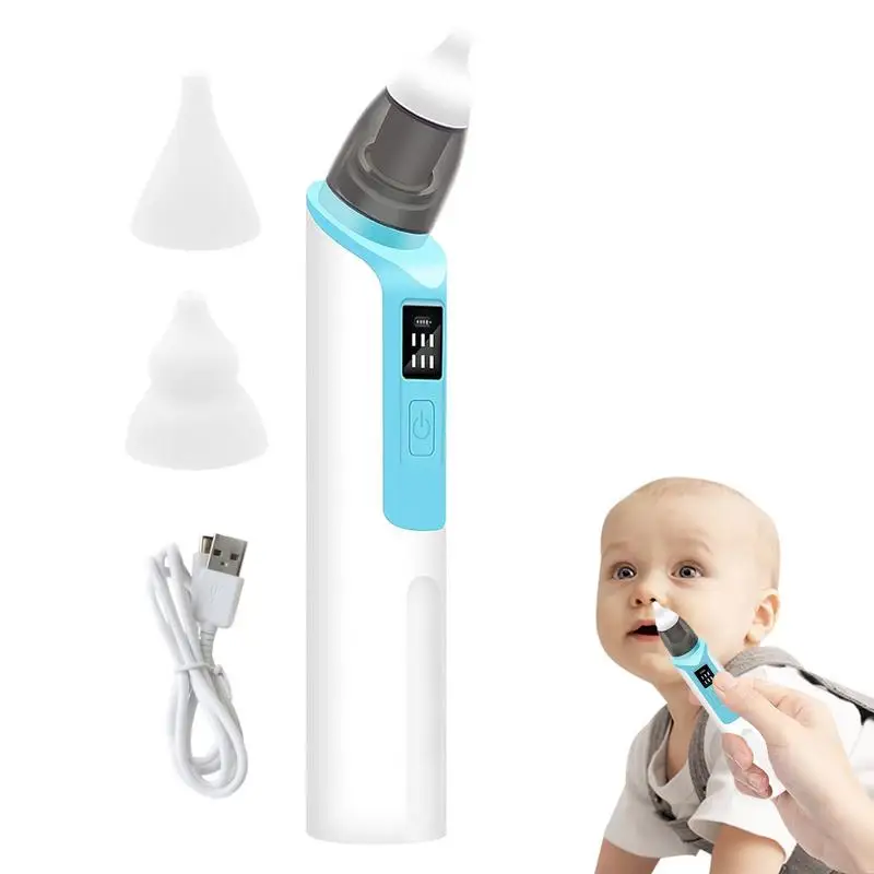 Electric Kids Nasal Aspirator 6 Levels Suction Electric Nose Sucker Safe Automatic Nose Cleaner Waterproof Electric Nose Suction