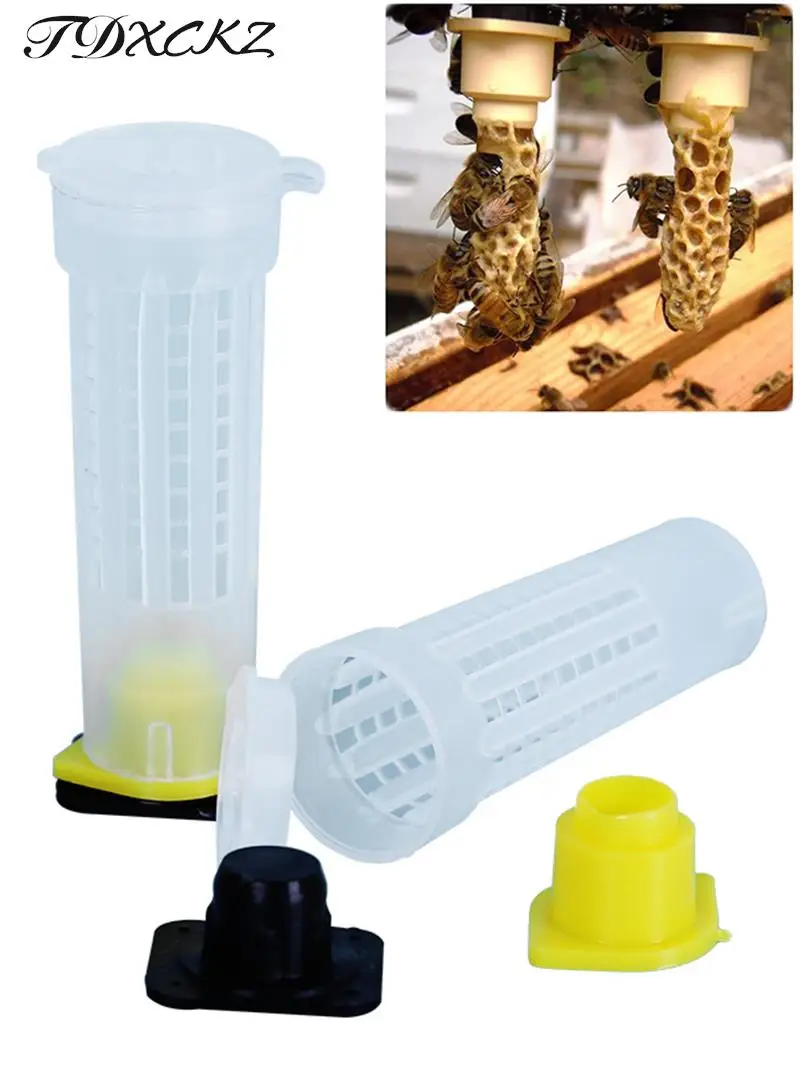 Beekeeping Rearing Cup Kit Bee Queen Cages Roller Beekeeping Catcher Box Cell Cups Beekeeper Equipment Tool Apiculture 10Pcs