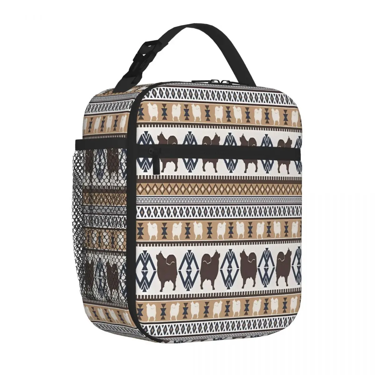 Bestselling Boho Dogs Finnish Lapphund Minimal Decoration Nylon Lunch Bag Hiking Snack Small Lunch Bag