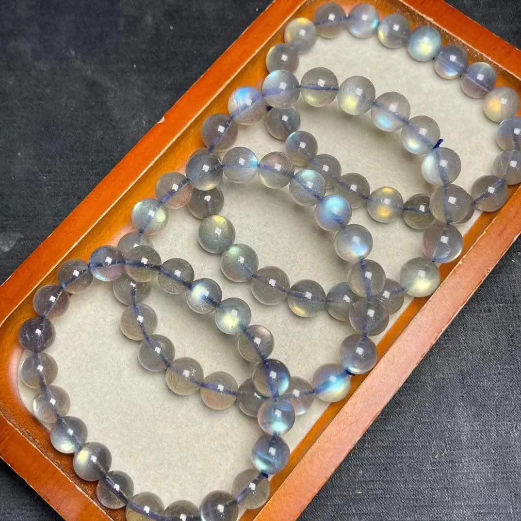 

Unit One Bracelet 10mm High Quality Natural Grey Moonstone Crystal Healing Bead Bracelet