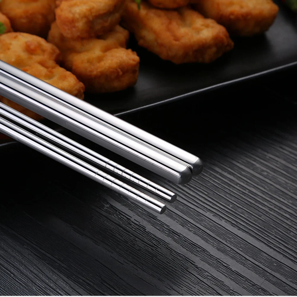 

1Pair 36Cm Stainless Steel Anti-Slip Chopsticks Long Handle for Cooking Hot Pot Bbq Camping Fireproof Non-Slip Clean