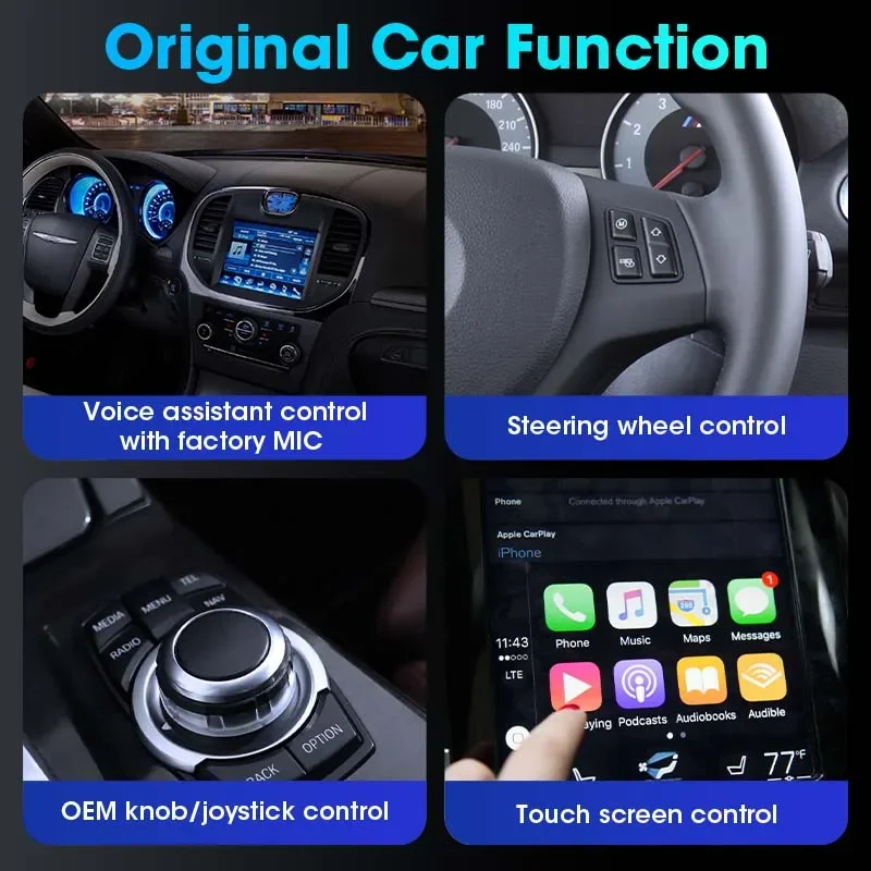 Mini Wired To Wireless Carplay & Android Auto Plug And Play 5G WIFI Bluetooth 5.0 2 In 1 Smart AI Box Adapter For Universal Car