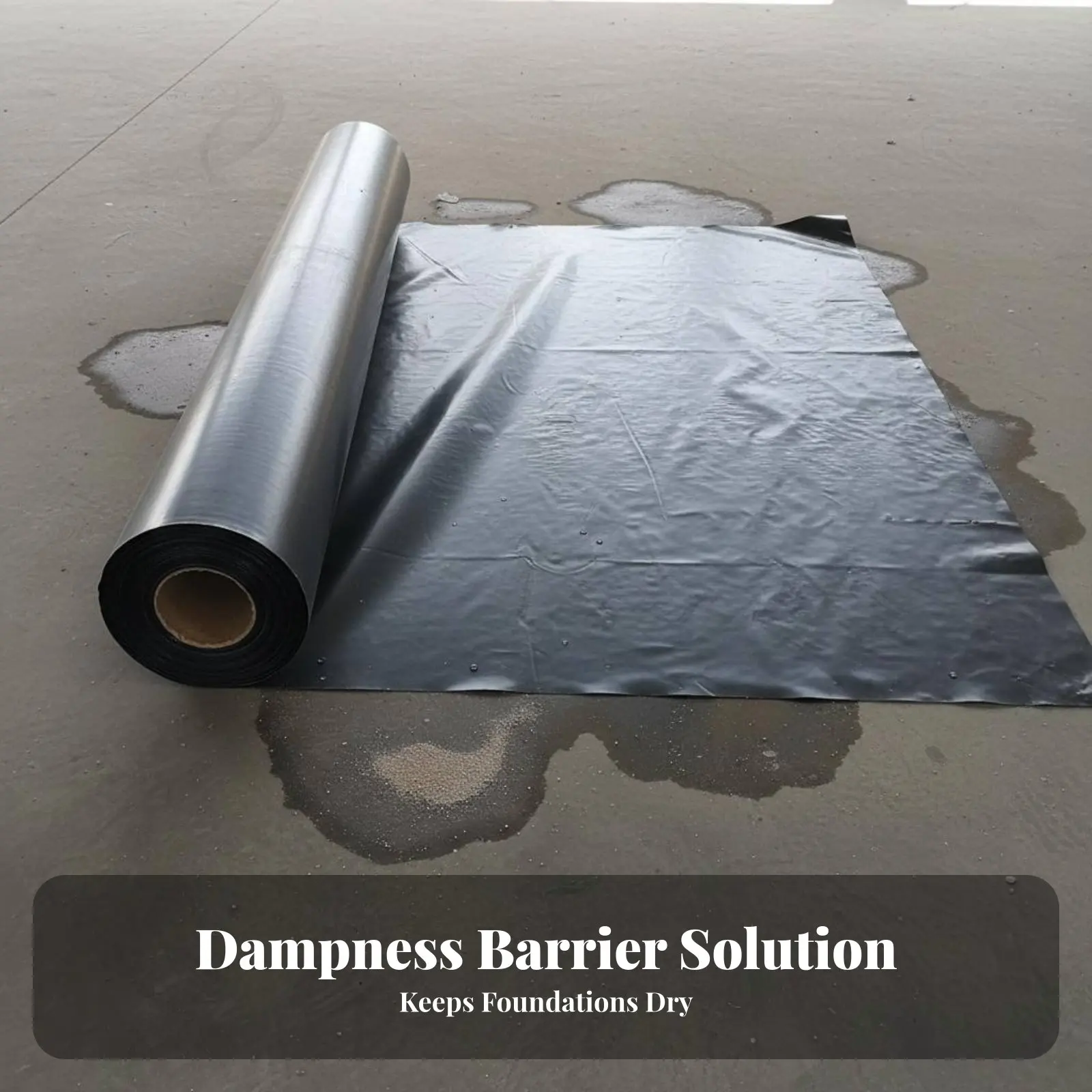 LDPE Plastic Film Roll Waterproof Anti-Seepage Geomembrane Black Plastic Sheeting Roll Tear-Resistant Moisture Barrier Film