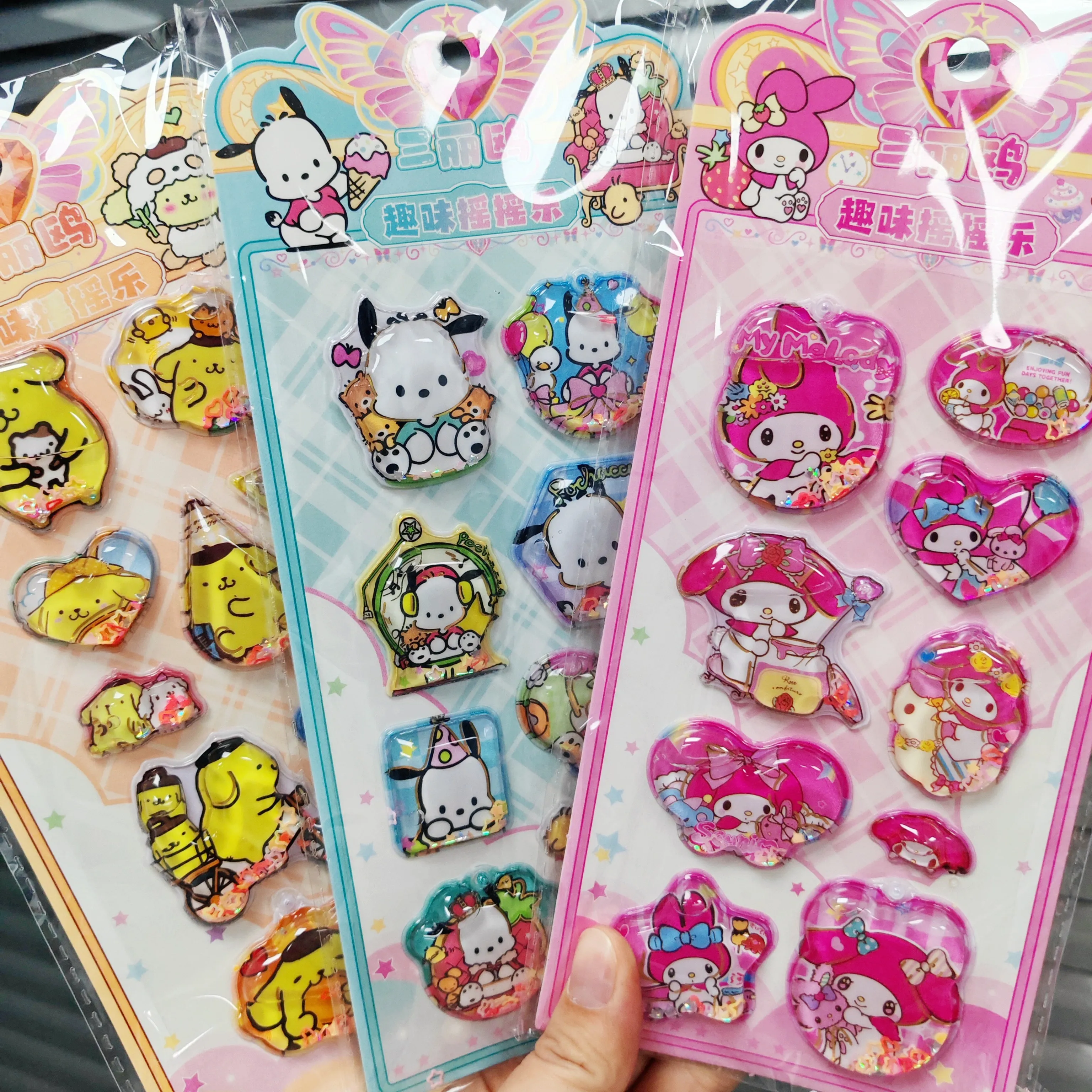 6 نمط أنيمي Kawaii سانريو HelloKitty Kuromi ثلاثية الأبعاد هز ملصقات لطيف ألبوم بها بنفسك ألبوم مذكرات كتيب ديكور مدرسة طالب القرطاسية لعبة #4