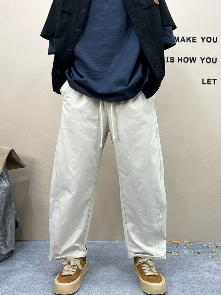 

Men's Summer Casual Pants Wide Leg Knife Drapey Thin Straight Leg Long Trousers Wear Resistant Faionable Workwear