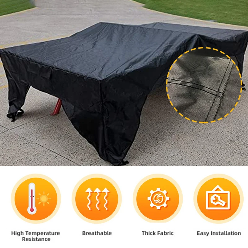 Imagem -02 - Waterproof Ping Pong Table Cover Outdoor e Indoor Tennis Table Cover Storage Protect Dustproof Protector Furniture Case 190t 210d