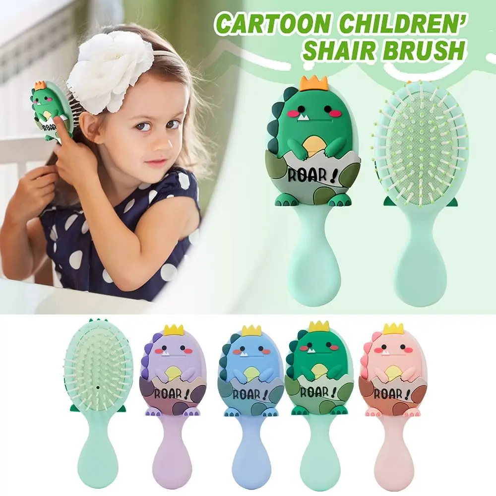 Mini Dinosaurs Hair Brush Travel for Boys and Girls Baby Hair Detangling Brush Massage Hair Brush with Air Cushion