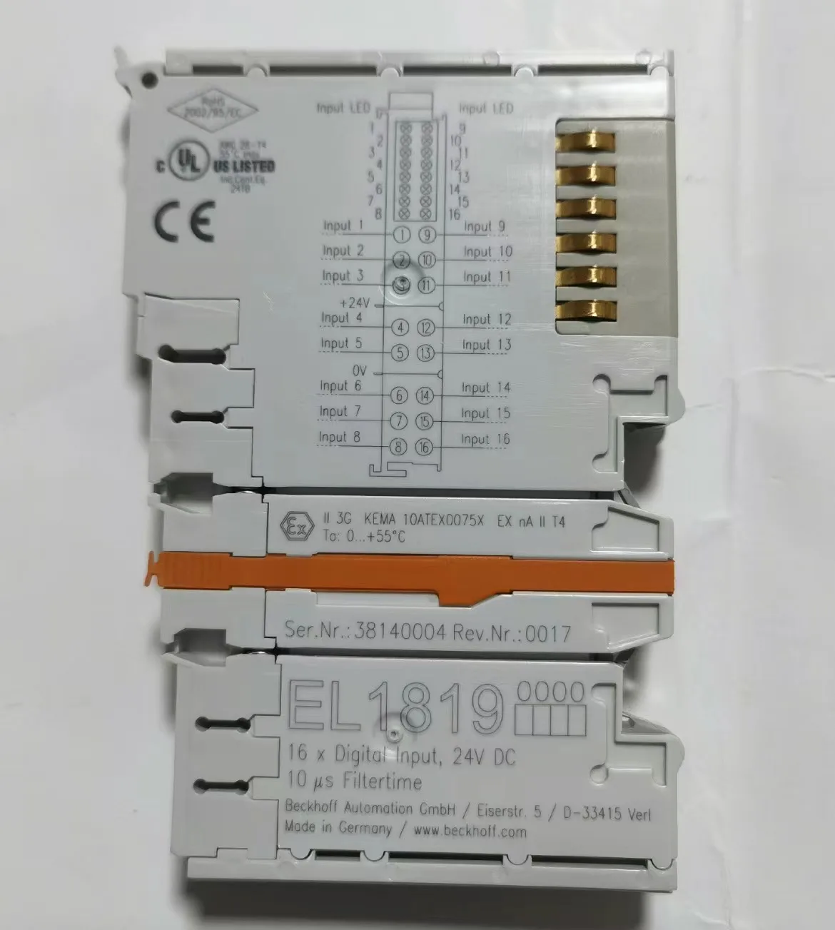 BECKH OFF EL1819 I/O Series Input Output Bus Terminals PLC Module New And Original