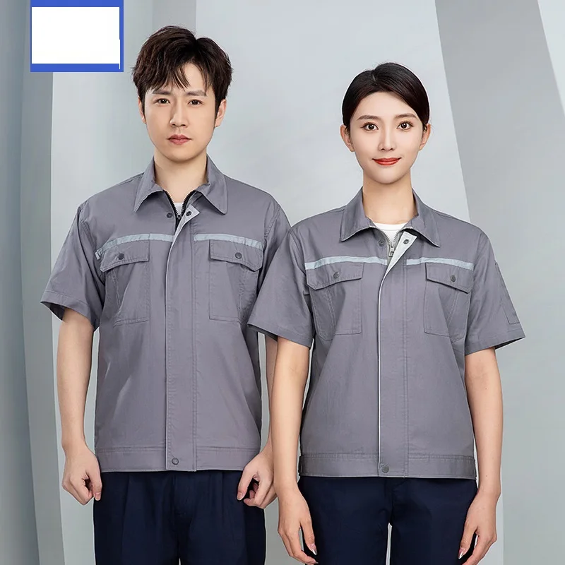 

100% Cotton Work Coveralls Summer Worker Clothing Reflective Stripe Safety Working Uniforms Factory Workshop Labor Suits 5xl