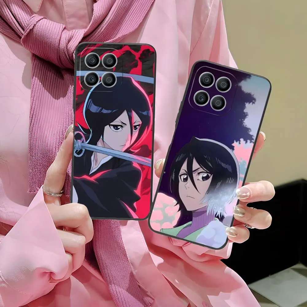 

Bleach Rukia Kuchiki Mobile Phone Case for Honor 90 80 70 60 50 30 20 10 9 8 7 Pro S SE Lite 5G Black Cover Smartphone Pretty
