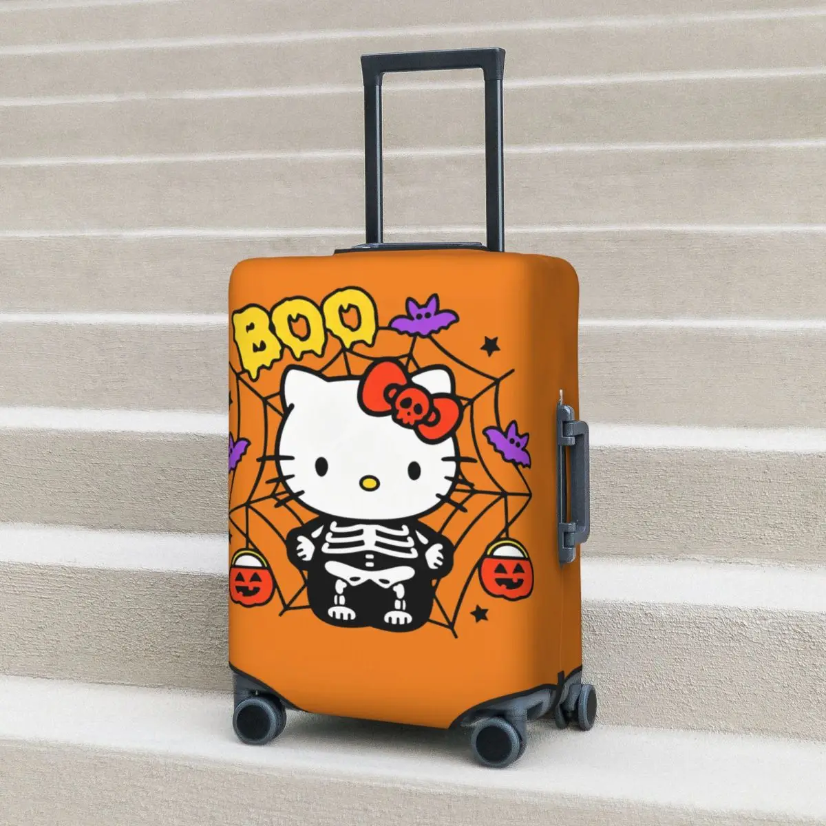 Hello Kitty Halloween Suitcase Cover Holiday Travel Useful Luggage Supplies Protector