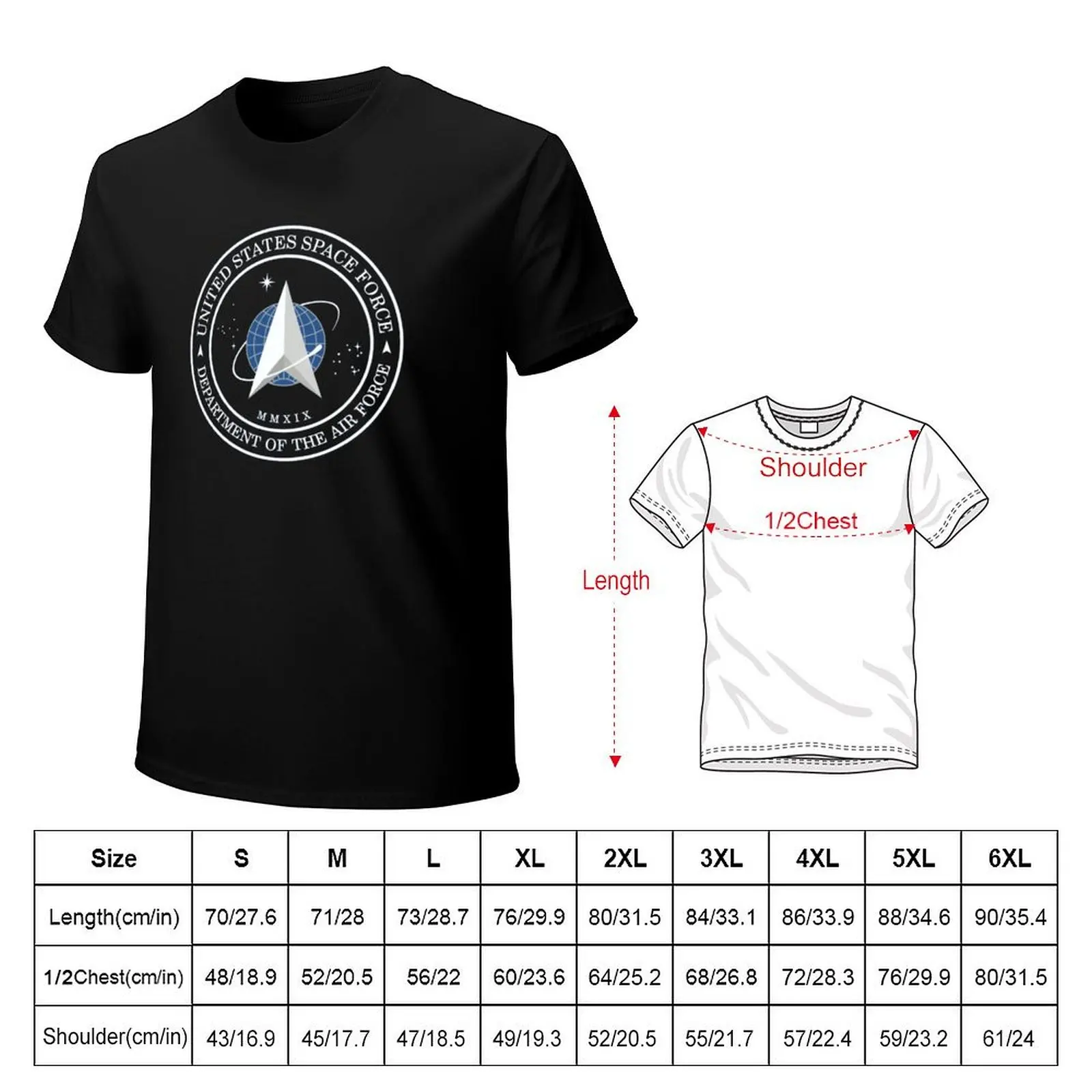 New United States Space Force Logo 2020 T-Shirt Sun Protective Outdoor Tee Top
