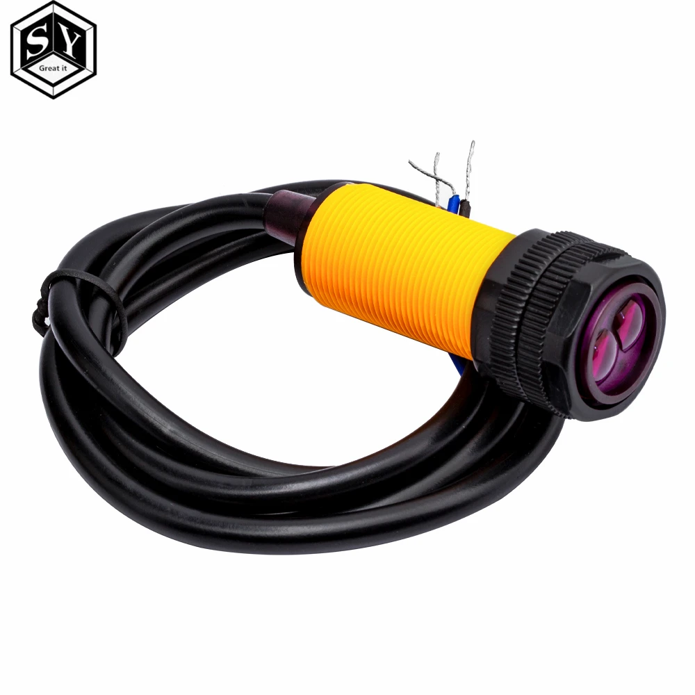 Smart Car Robot E18 D80NK Infrared Obstacle Avoidance Photoelectric Sensor Proximity Switch 3-80cm Detection Range Adjustable