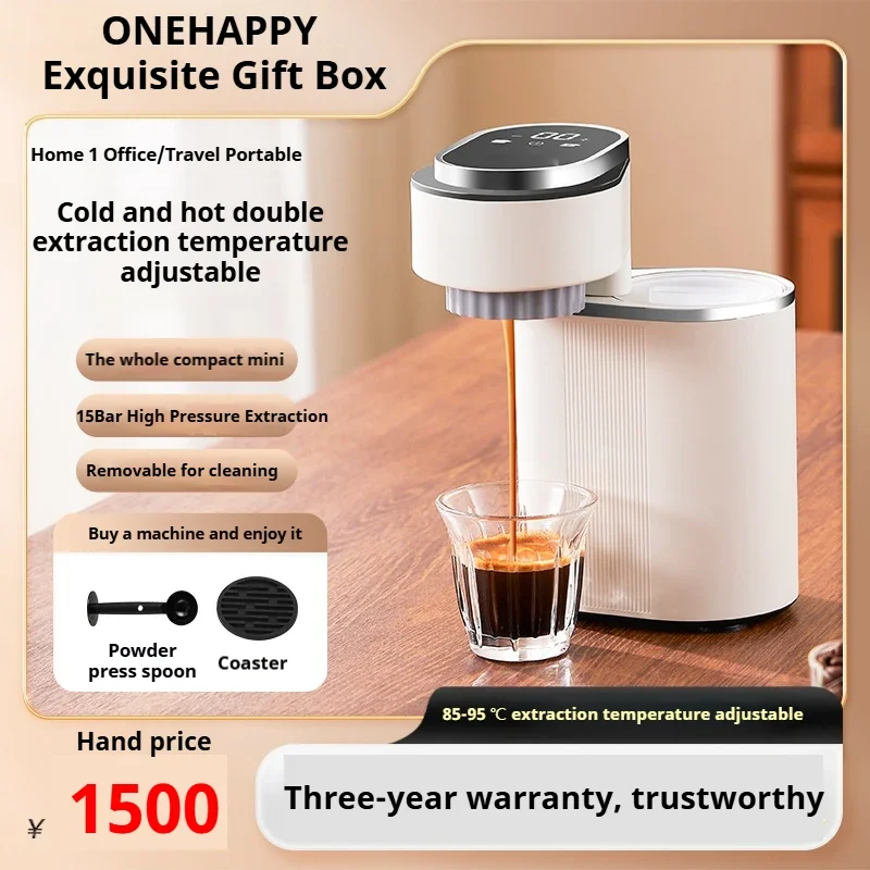 OYLP Compact Semi-Automatic Coffee Machine - Perfect for Espresso and American Coffee at Home