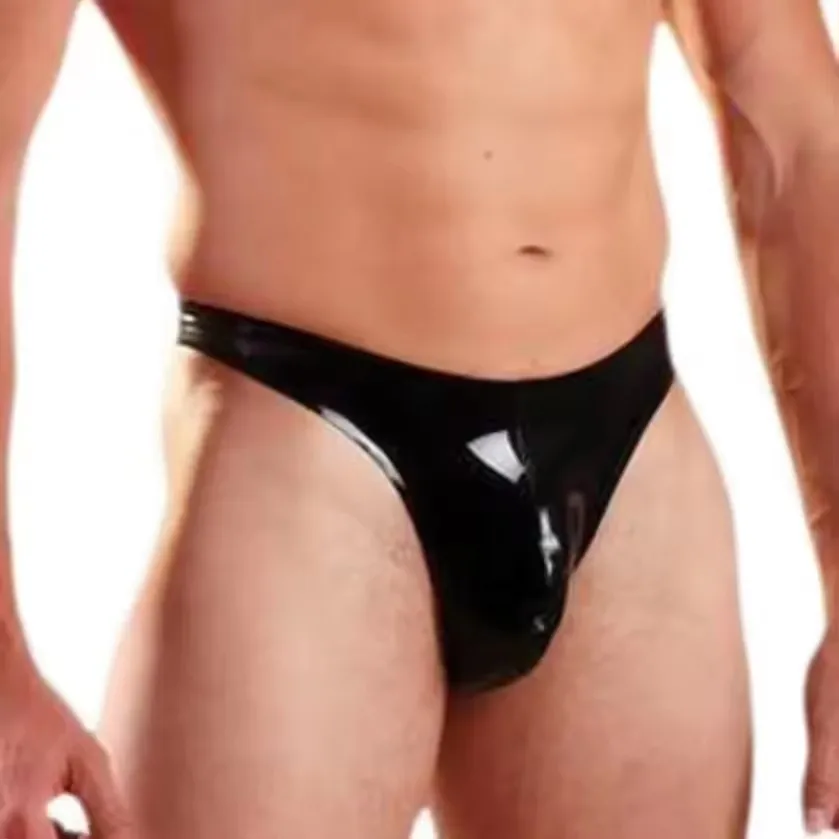 

Sexy Male Latex Briefs Rubber Men Underwear Thong Handmade