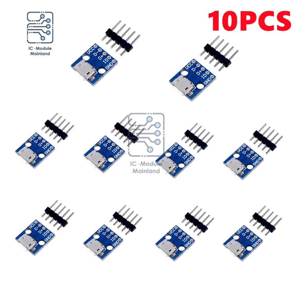 

1-10pcs/set Breakout Power Supply Module Micro USB Interface Power Adapter Board USB 5V Breakout Module For Arduino