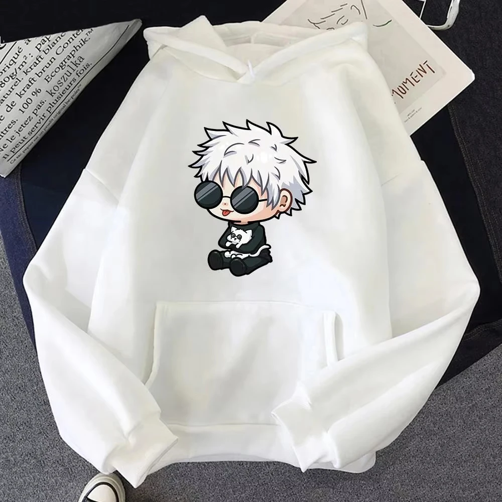 2026 Anime Jujutsu Kaisen Satoru Gojo Cute Cartoon Graphic Printed Hooded Plus Size Hoodie Men Women Sweatshirt Unise Streetwear