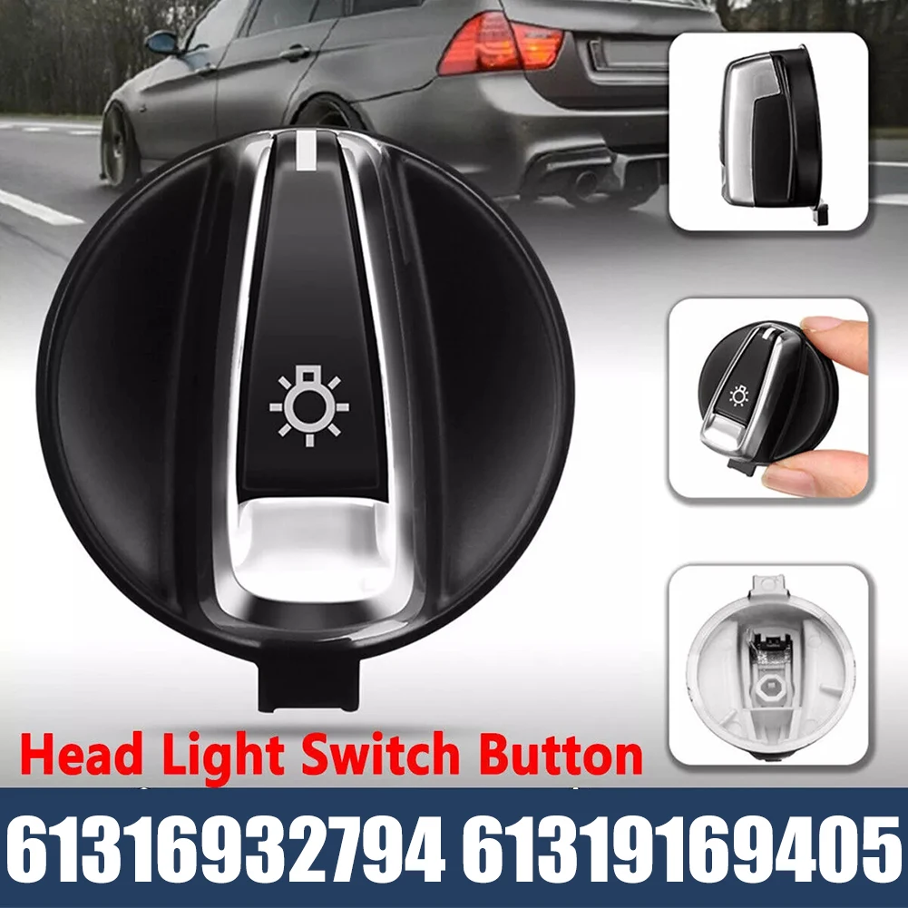 Automotive Head Light Switch Button Cover for BMW Vehicles Fits Various Models Including X1 and 3 Series OEM #61316932794