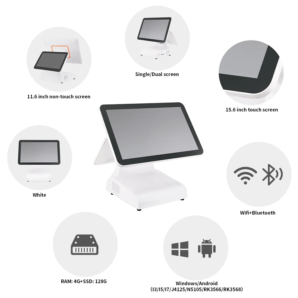 2025 offre spéciale nouveau design marque privée blanc caisse enregistreuse écran tactile Terminal de paiement Windows Pos systèmes Machine
