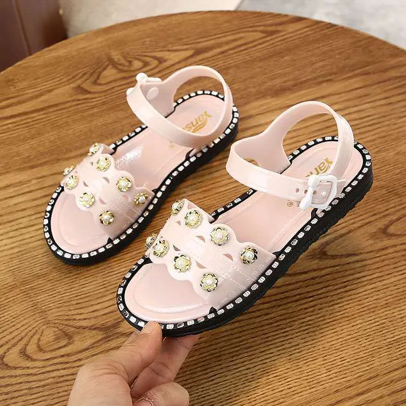 children\'s shoes for girls Girls sandals summer new little princess soft bottom non-slip girl baby beach shoes children shoes