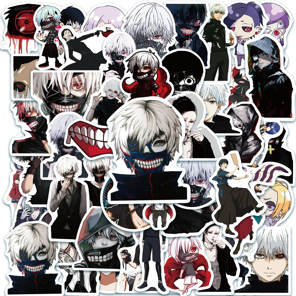 

10/30/50pcs Tokyo Ghoul Anime Stickers Cool Cartoon Waterproof Decal Toy DIY Luggage Fridge Phone Bike Classic Manga Kid Sticker