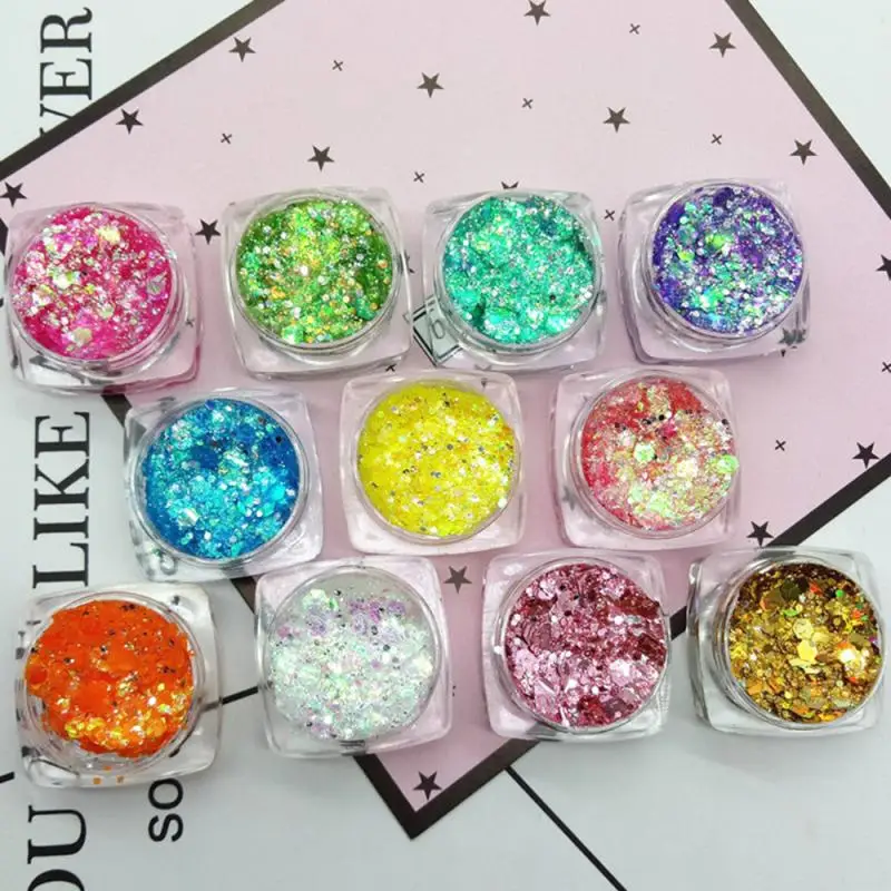 Glitter Eyeshadow Gel Makeup Nail Art Mermaid Sequins Shimmer Diamond Eye Shiny Skin Highlighter Face Body Glitter