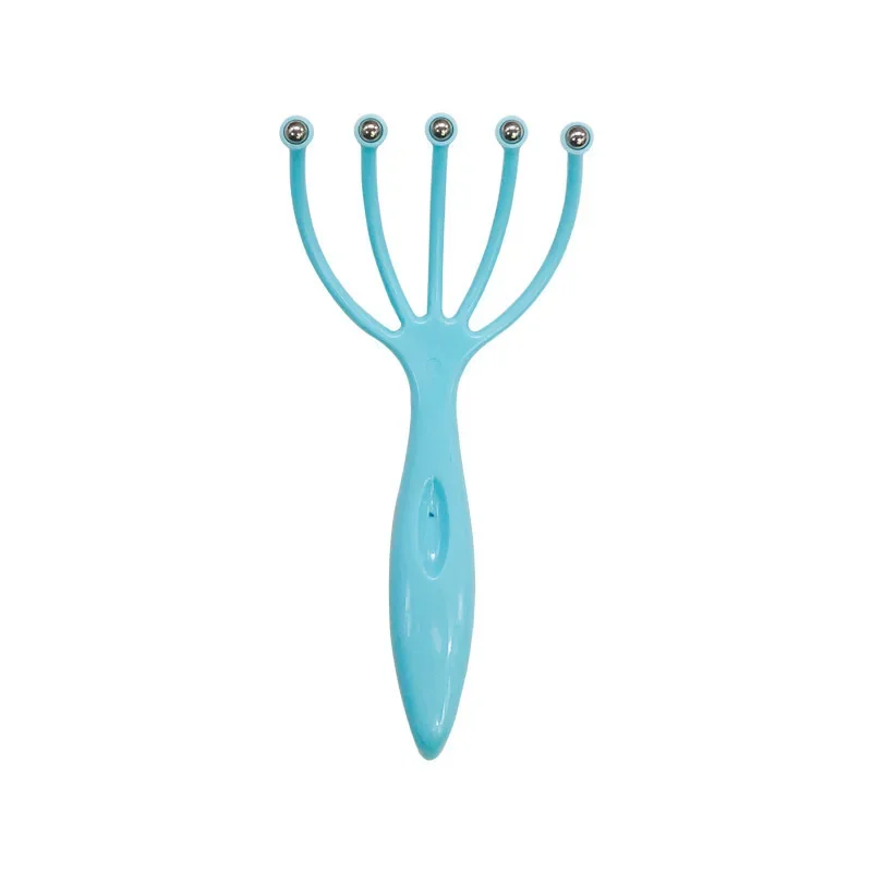 Soft Handheld Head Scalp Massager, Pescoço Ball Comb, Roller Five Finger Claws, Aço, Relax SPA, Hair Care for Scratching Head Relief